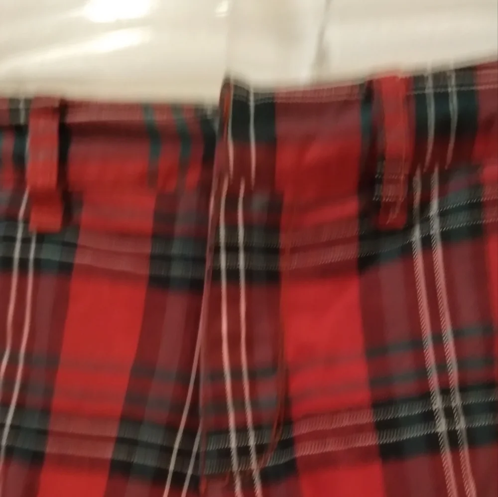Empyre Urban Outfitters Red Plaid Preppy Corpcore Straight Crop Pants Size 5